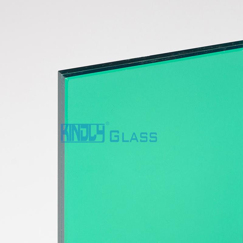 Vidrio laminado PVB reflectante transparente de azul verde